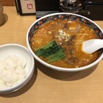 寿限無 担々麺 - ライスは少なめです。大盛りにしとけば良かった笑