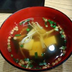喜八 - エノキと豆腐のお吸い物