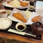 美はる - ロース･ひれ盛り合わせ定食