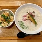 麺家 幸先坂 - 鶏白湯+天丼