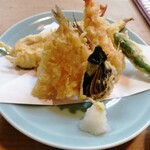 味童 天金 - 天ぷら定食の天ぷら