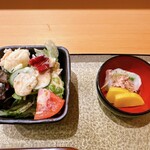 Unagi Kappou Sekisuitei Yokouchi - サラダと漬物