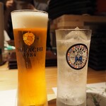 Sushirobata Kitarouzushi - 生ビールは「SORACHI 1984」