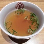 大阪王将 - 炒飯に付くあっさりスープ