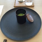 茶洒 金田中 - 汁　透き漆竹椀　豆すり流し　生クリーム　寸葱