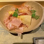 天ぷらあら木 - 筍、鰹節と木の芽