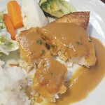 キッチン ブルー グローブ - こちらも一口大にカット