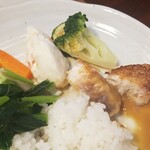 キッチン ブルー グローブ - 何時ものパターンで食べ進めます