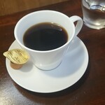 キッチン ブルー グローブ - ホットコーヒーのアップ