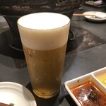 焼肉ホルモン 風土. - 乾杯のビール