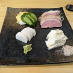 蕎亭 福笑 - 「そば前セット」の4品