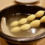 Oden to tempura harebare midori - 銀杏串（おでん）