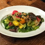 オー・ペシェ・グルマン - 帆立とフルーツトマトのサラダ仕立てエストラゴン風味1,000円