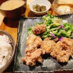 Kawarasoba Suzume - 鶏のから揚げ定食