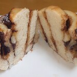 クルクルシナモン - チョコナッツ断面