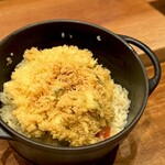 天婦羅 みやしろ - かき揚げをのせて