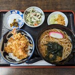 生蕎麦 海老家 - 麺付き天丼（かけ）