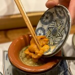 天婦羅 みやしろ - 生雲丹大量投入！