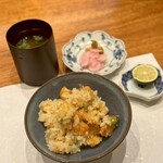 天婦羅 みやしろ - かぼすをかけるとまた最高！