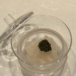 天婦羅 みやしろ - 白海老 キャビア添え