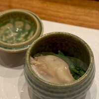 天婦羅 みやしろ - 蛤の低温調理と菜の花のお浸し