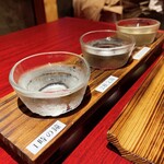 Koedo Kawagoe Fuurin Sakaba - 【日本酒飲み比べセット(3種)】(¥990)