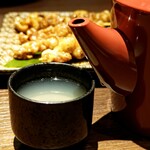 Kyuushuu Washoku Kuroshiki - お通しのしじみのスープ