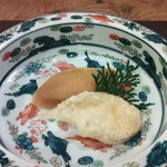 徳山鮓 - 自家製カラスミの発酵させた物・その天ぷら