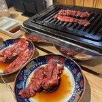 焼肉ホルモン髙木 - カルビ、ハラミ(タレ)