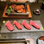 鉄板ダイニング 哲 - 和牛肉寿司