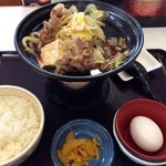 すき家 - 牛すき鍋定食550円（ライスミニ）（2014.02）