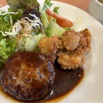 Fujiya Resutoran - ハンバーグ＆鶏の唐揚げ