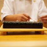 鮨 大門 - 〆は皆さん揃って干瓢巻き