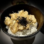天ぷら こばし - あさりのかき揚げ（ご飯）