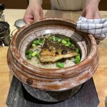 三分楼 - 新生姜と旬魚の炊き込みご飯。美味し。