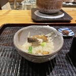 三分楼 - 新生姜と旬魚の炊き込みご飯。美味し。