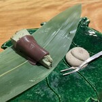 三分楼 - よもぎを使ったバスクチーズケーキ。美味し。