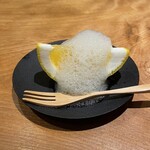 三分楼 - 河内晩柑と緑茶の泡。美味し。