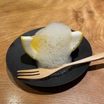 三分楼 - 河内晩柑と緑茶の泡。美味し。