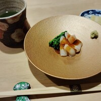 鮨 大門 - サメガレイの梅肉和え