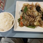 紫福庵 - 豚肉野菜黒酢炒め