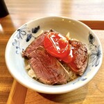 Kiyoki Hitoshina - 出汁ステーキを黄身醤油付でTKG