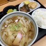 おかだうどん - きしめん定食　¥700