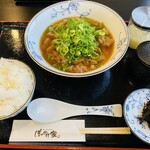 Bokkake Ya - ぼっかけうどん ご飯定食 900円