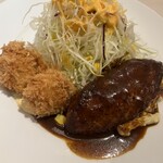 洋食レストラン ロッキー - ハンバーグ/プライス900円/ドリンク付き