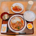 Tsurukame Shokudou - ◆ジンギスカン定食 ¥1,150
                        ◆イカフライ(単品) ¥650
                        ◆ご飯大盛 ¥100
                        ※税込