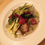 クッチーナ笑多 - イシモチのソテー　マッシュルームソース（１，２８０円）２０１４年２月