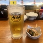 寿司居酒屋 や台ずし - ハッピーアワーの生ビール