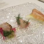 Convivio - 26年2月　真鯛、蕪マリネ、生ハムメロン
