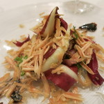 Convivio - 26年2月　鴨のインサラータ　シャラン鴨胸肉、フォアグラ掛け